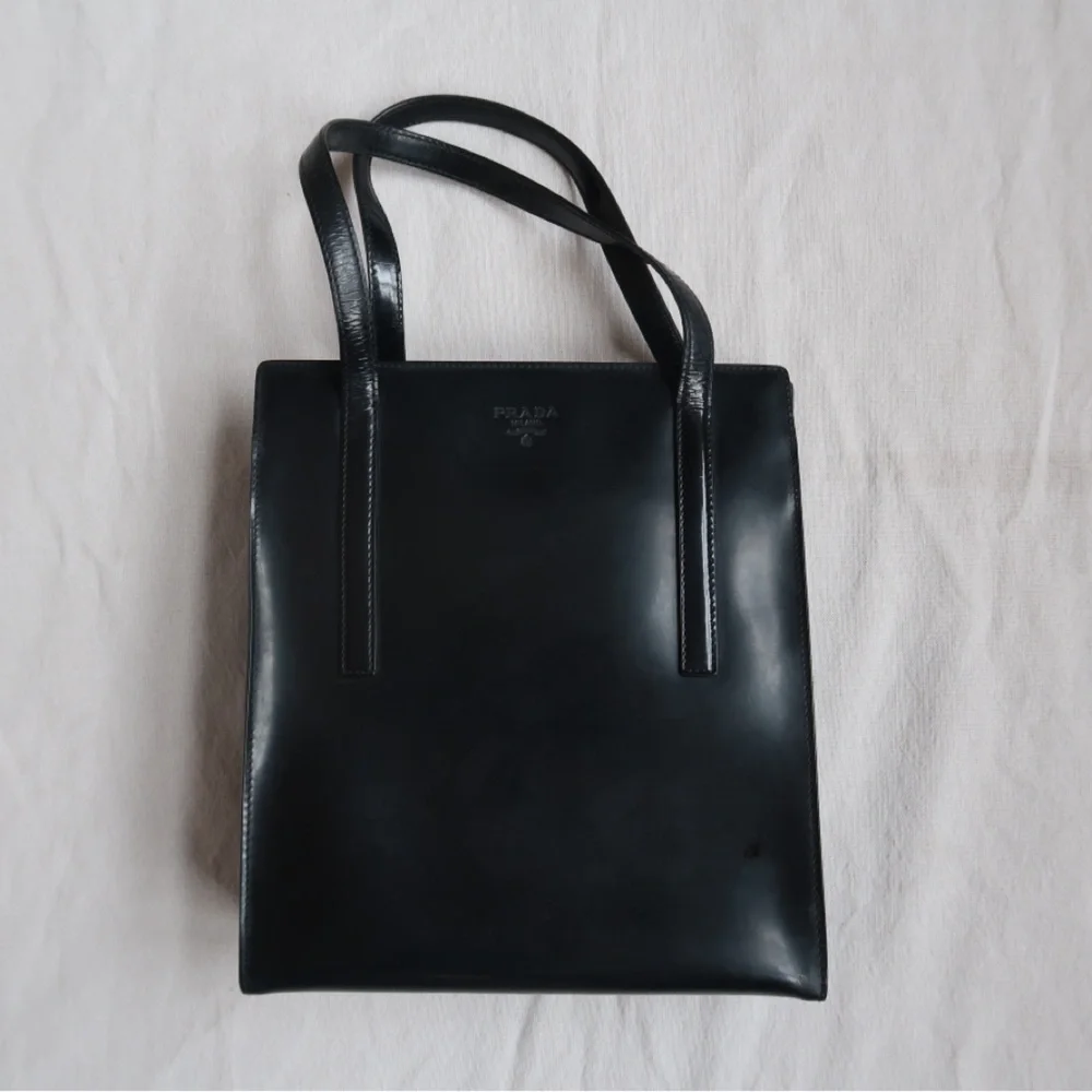 Vintage 90’s Prada Spazzolato Black Tote Bag CBK - Picture 2 of 14
